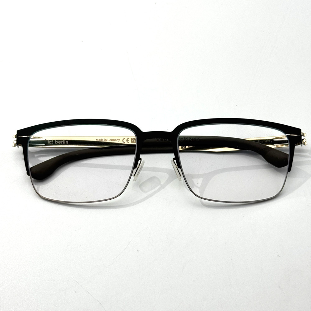 ic! Berlin Eyeglass Frame Emmett IC5165 008 Green Bronze Square Demo 56-20-145